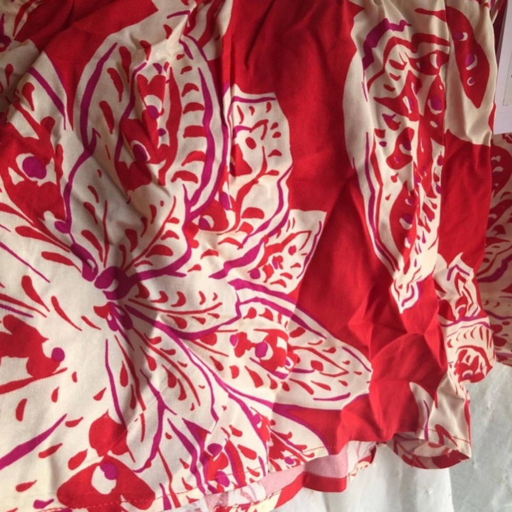 Tropical Floral Lounge Sleep Shorts Primark Penneys Medium Red Coral New Tags